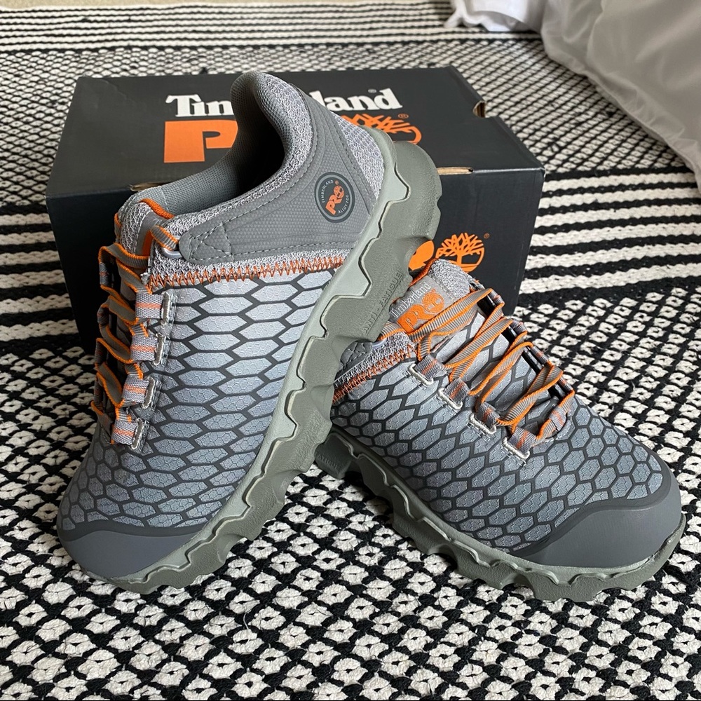 Timberland PRO Powertrain Sport alloy toe safety shoe in GREY